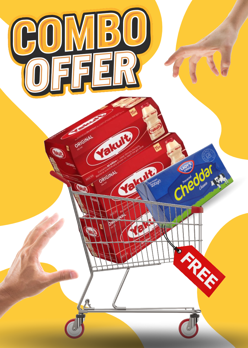 Yakult 3 Boxes + FREE Lady’s Choice Cheddar Cheese