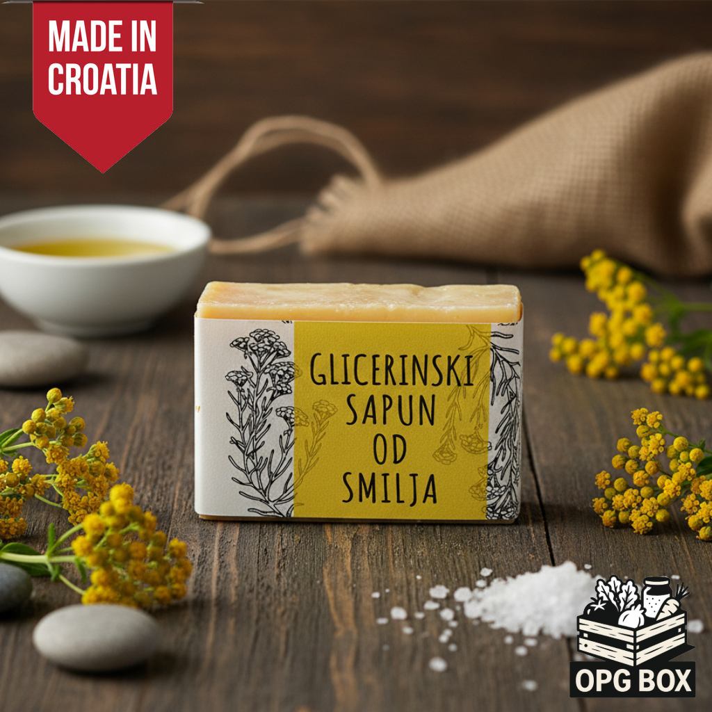 Immortelle flower glycerin soap