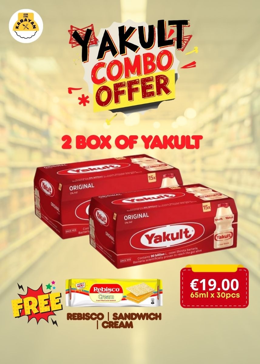 Yakult 2 Boxes + FREE Rebisco Sandwich Cream