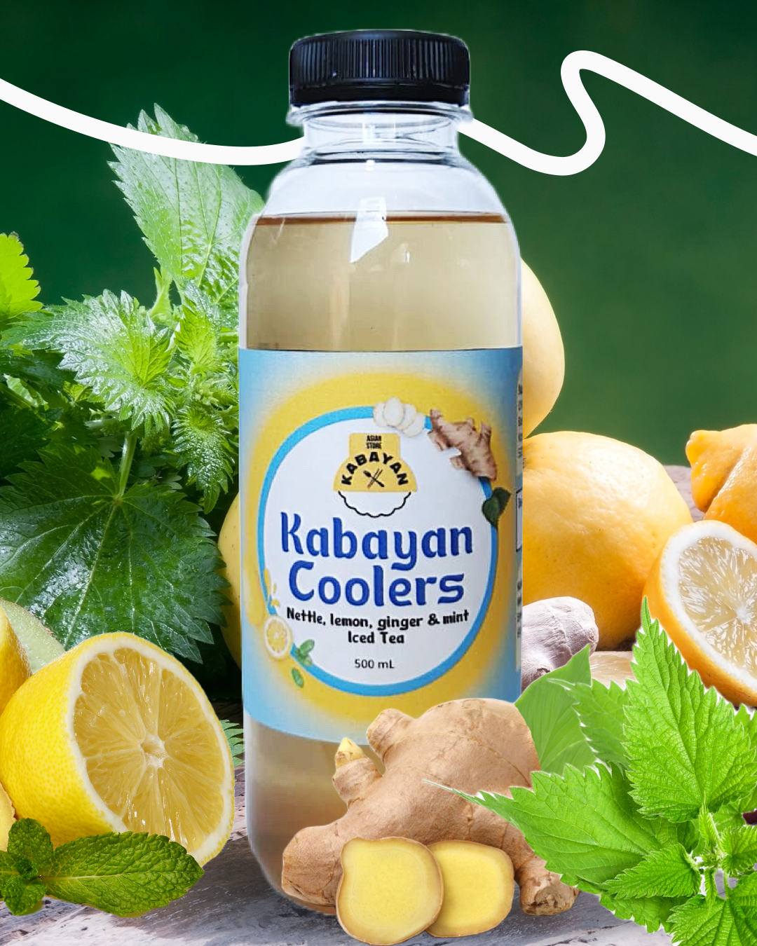 Kabayan Coolers | Nettle, Lemon, Ginger & Mint | Syrup