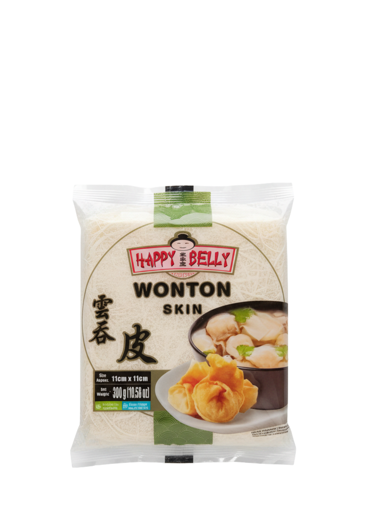 Těsto na wontony, 30 plátků (110 mm) | Happy Belly
